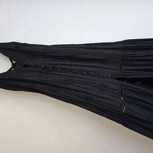 Maaji Black Tie-back Button Up Maxi Dress